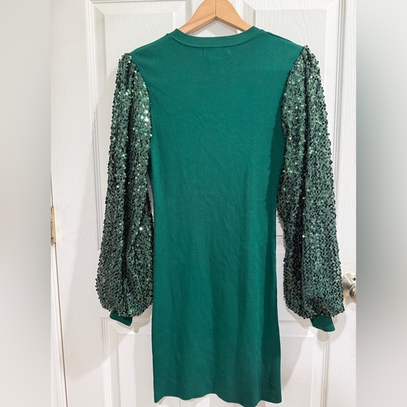 Flying Tomato Green Sequin Long Sleeve Dress Wicked Wizard of Oz - Picture 3 of 4